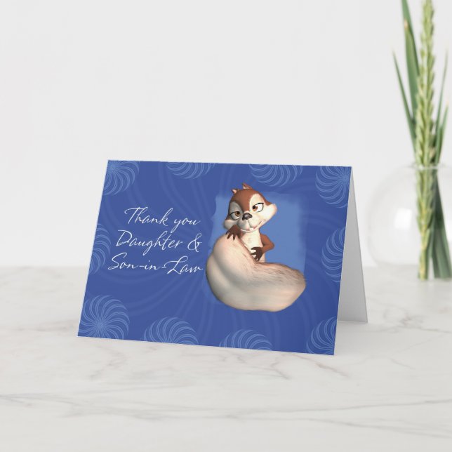 Cartão De Agradecimento Obrigado Filha e genro 6 (Frente)