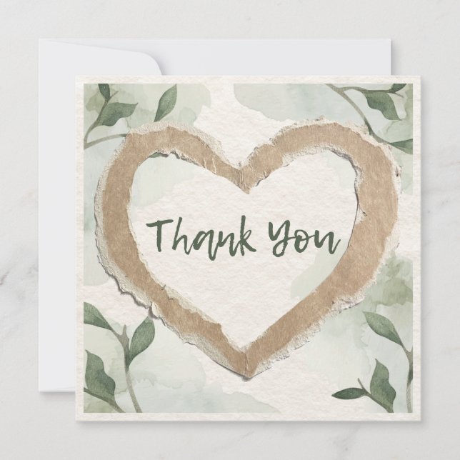 Cartão De Agradecimento Obrigado Flat Notecard Square (Frente)