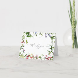 Cartão De Agradecimento Obrigado Flor Silvestre de Verão