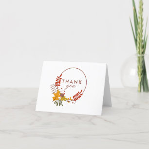 Cartão De Agradecimento OBRIGADO Flora de Outono
