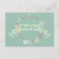 Obrigado floral chique da bandeira da grinalda