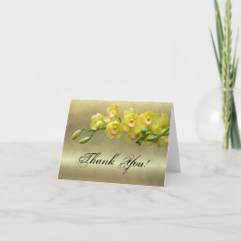Cartão De Agradecimento Obrigado floral da platina glamoroso chique