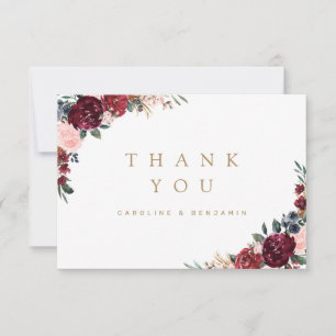 Cartão De Agradecimento obrigado floral de arco-íris de 