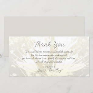 Cartão De Agradecimento Obrigado floral elegante da simpatia do teste