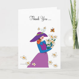 Cartão De Agradecimento Obrigado, Flower Girl