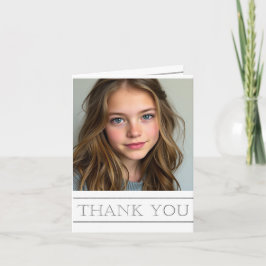 Cartão De Agradecimento Obrigado Formando Simples Prata