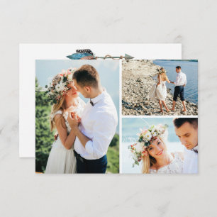 Cartão De Agradecimento Obrigado Foto Da Seta De Penas De Turquesa Rusta