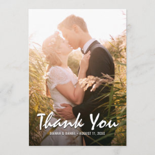 Cartão De Agradecimento Obrigado foto feita sob encomenda do casamento