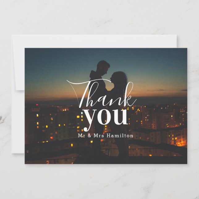 Cartão De Agradecimento Obrigado Foto Personalizada (Frente)