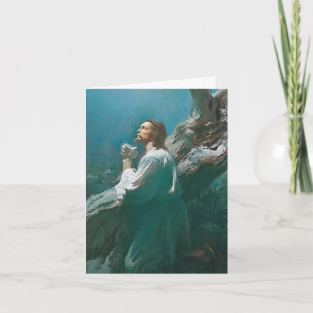 Cartão De Agradecimento Obrigado fúnebre você carda o Jesus Cristo de | (Frente)