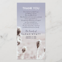 Cartão De Agradecimento Obrigado gelado da simpatia do inverno | do prado