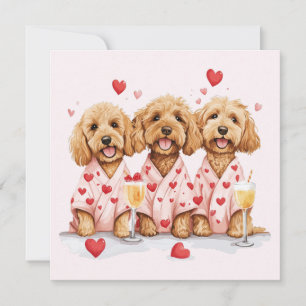 Cartão De Agradecimento Obrigado Goldendoodle Cães Dia dos Namorados