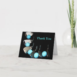 Cartão De Agradecimento Obrigado Golf Ball E Irons Card