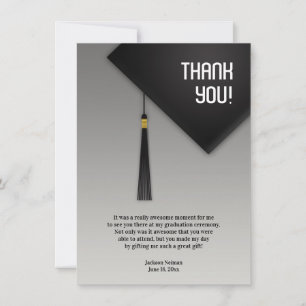 Cartão De Agradecimento Obrigado Graduação Black Hat