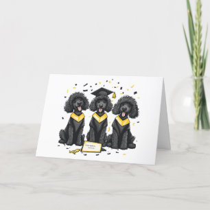 Cartão De Agradecimento Obrigado Graduação - Cães Poodle Padrão