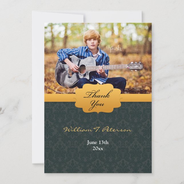 Cartão De Agradecimento Obrigado Graduação Foto (Frente)