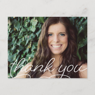 Cartão De Agradecimento Obrigado graduado da foto do clássico você cart