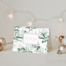 Obrigado Green Chinoiserie Foled Card