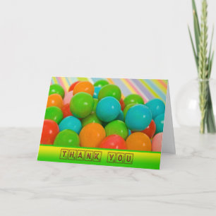 Cartão De Agradecimento Obrigado, Gum Balls