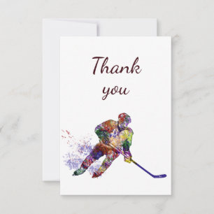 Cartão De Agradecimento Obrigado, Hockey Sport