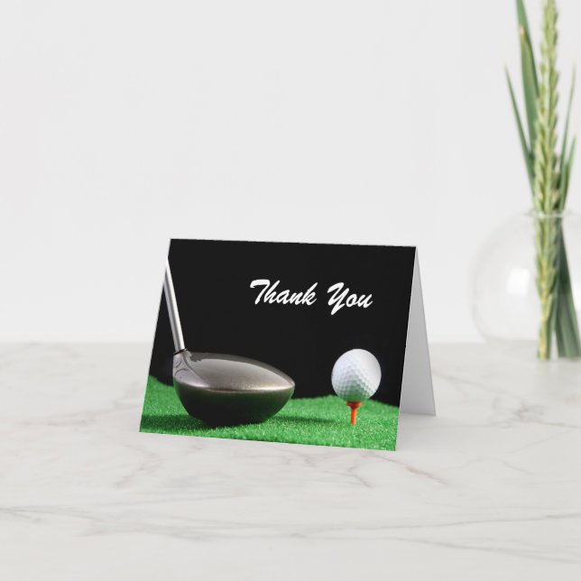 Cartão De Agradecimento Obrigado Homem Golf Birthday (Frente)