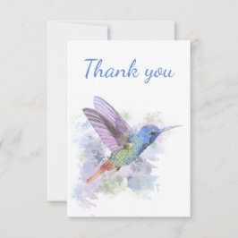 Cartão De Agradecimento Obrigado, Hummingbird Garden Bird Nature Art