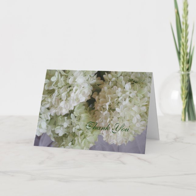 Cartão De Agradecimento Obrigado Hydrangea (Frente)