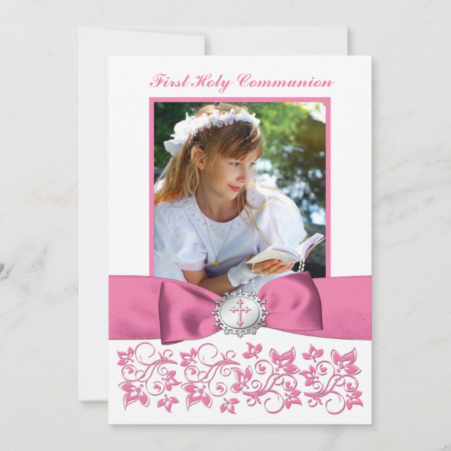 Cartão De Agradecimento Obrigado IMPRESSO da foto do comunhão santamente (Frente)