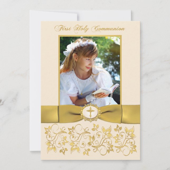 Cartão De Agradecimento Obrigado IMPRESSO da foto do comunhão santamente (Frente)