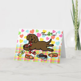 Cartão De Agradecimento Obrigado inocente do filhote de cachorro de