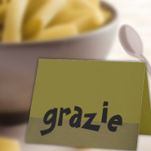 Obrigado italiano você nota Grazie