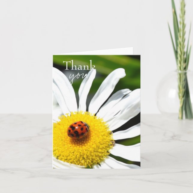 Cartão De Agradecimento Obrigado joaninha (Frente)