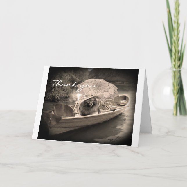 Cartão De Agradecimento Obrigado Keeshond Card (Frente)