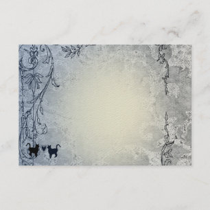 Cartão De Agradecimento Obrigado liso do gato gasto azul pálido do jardim