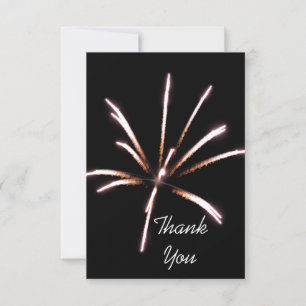 Cartão De Agradecimento Obrigado liso dos fogos-de-artifício você cartã