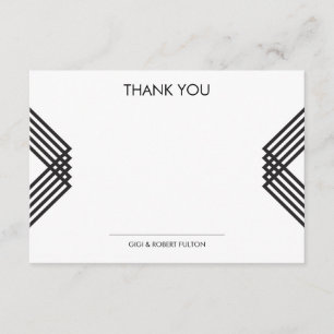 Cartão De Agradecimento Obrigado Luxe das listras você