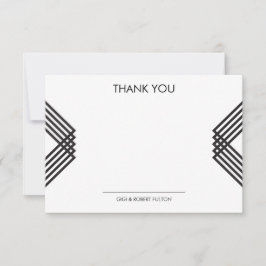 Cartão De Agradecimento Obrigado Luxe das listras você