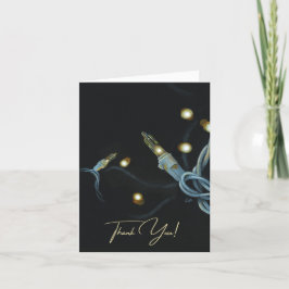 Cartão De Agradecimento Obrigado, Luzes De Natal