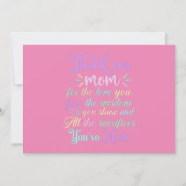 Cartão De Agradecimento Obrigado Mãe...