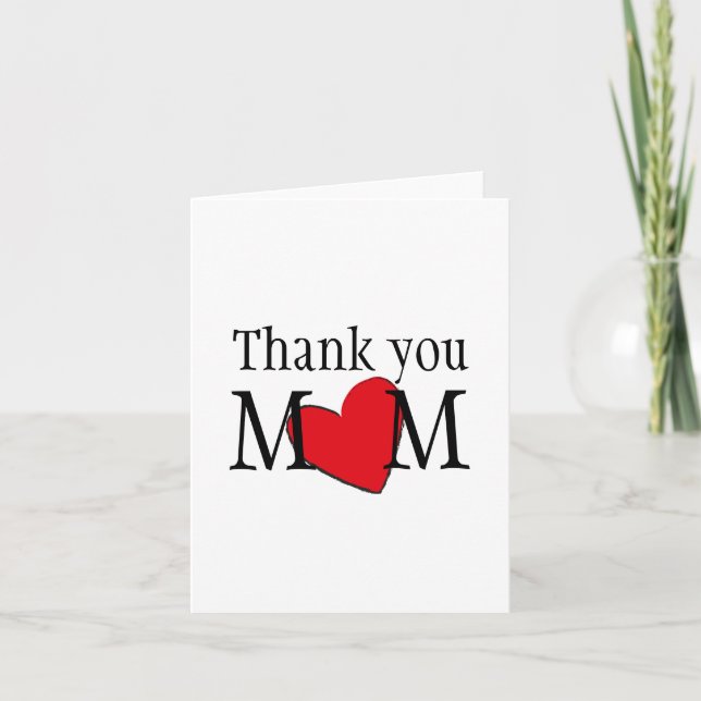 Cartão De Agradecimento Obrigado Mãe Personalizada (Frente)