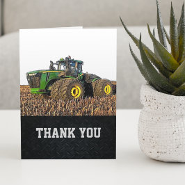 Cartão De Agradecimento Obrigado, Máquina de Equipamentos de Fazenda de Tr