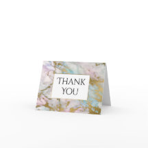 Obrigado Mármore Dourado Azul Rosa