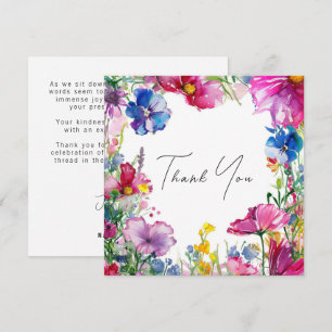 Cartão De Agradecimento Obrigado Meadow Blooms Collection