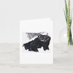 Cartão De Agradecimento Obrigado Mel Badger