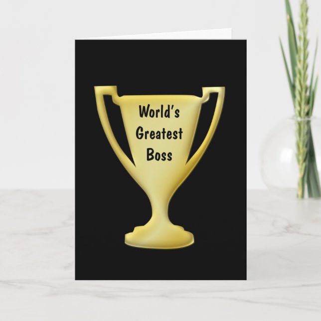 Cartão De Agradecimento Obrigado, Melhor Chefe. (Frente)