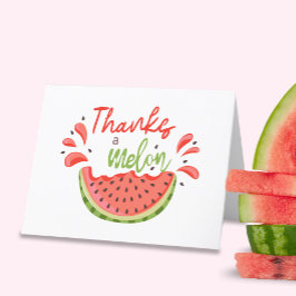 Cartão De Agradecimento Obrigado Melon First Birthday Watermelon