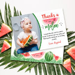Cartão De Agradecimento Obrigado Melon Sweet Watermelon (Foto de aniversár<br><div class="desc">Obrigado um Cartões de agradecimentos de fotos de aniversário da Melon Sweet Watermelon</div>