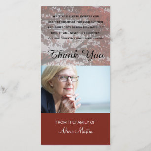 Cartão De Agradecimento Obrigado memorável da simpatia da foto você árv