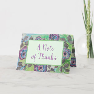 Cartão De Agradecimento Obrigado Mensagem Personalizada Floral do País