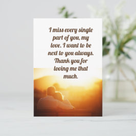 Cartão De Agradecimento Obrigado, meu amor